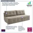 Sofa beźowa boucle Peraxi 3X