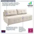 Kremowa sofa boucle Peraxi 3X