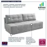 Szara sofa Peraxi 5X