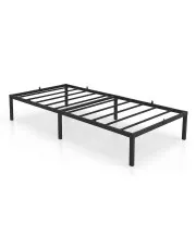 Czarne metalowe łóżko składane 90x190 cm - Lurento w sklepie Edinos.pl