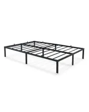 Czarne industrialne łóżko metalowe 120x200 cm - Lurento w sklepie Edinos.pl