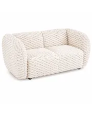 Kremowa dwuosobowa puszysta sofa do salonu - Mexa w sklepie Edinos.pl