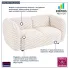 Kremowa sofa z trójwymiarową tapicerką Mexa