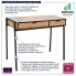 Loftwe biurko Elvaro dab craft czarny