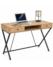 Nowoczesne biurko loftowe dąb artisan 120 cm - Arvello w sklepie Edinos.pl