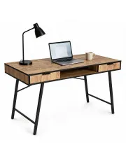 Industrialne biurko z szufladami dąb craft 120 cm - Tavero w sklepie Edinos.pl