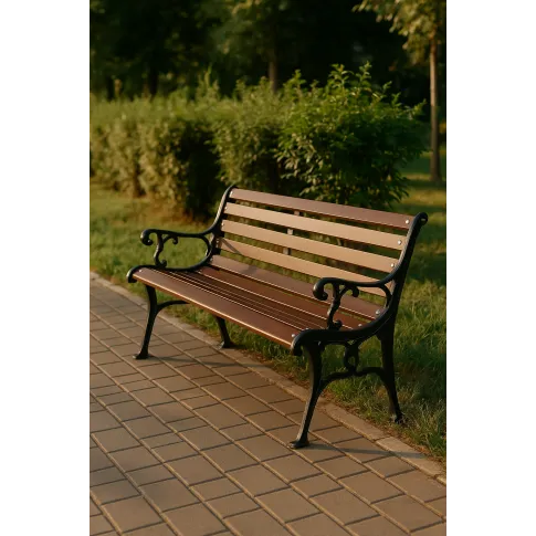 Szczegółowe zdjęcie nr 6 produktu Ławka z oparciem do ogrodu - Sivo 3V