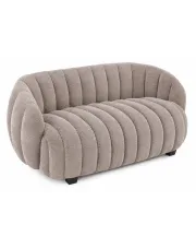 Ciemnobeżowa nowoczesna sofa dwuosobowa do salonu - Xeda w sklepie Edinos.pl