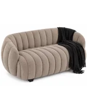 Ciemnobeżowa nowoczesna sofa dwuosobowa do salonu - Xeda w sklepie Edinos.pl