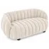 Kremowa miękka sofa dwuosobowa z przeszyciami - Xeda