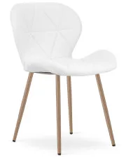 Białe designerskie krzesło z ekoskóry - Sawito 5X w sklepie Edinos.pl