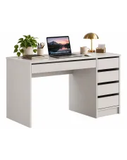 Kaszmirowe nowoczesne biurko z szufladami 120x55 - Corvenio w sklepie Edinos.pl