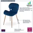 Krzesło welurowe Sawito 6X ciemnoniebieskie