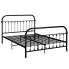 Szczegółowe zdjęcie nr 4 produktu Czarne metalowe łóżko w stylu loft 140x200 cm - Etiosa