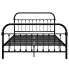 Szczegółowe zdjęcie nr 7 produktu Czarne metalowe łóżko w stylu loft 140x200 cm - Etiosa