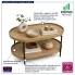 Naturalny owalny stolik kawowy loft Puteo