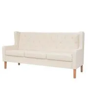 Trzyosobowa sofa Isobel 3C - kremowobiała