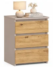 Minimalistyczna komoda kaszmir dąb artisan - Verris 3X w sklepie Edinos.pl