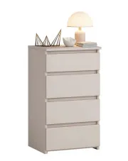 Kaszmirowa minimalistyczna komoda z 4 szufladami - Verris 4X w sklepie Edinos.pl