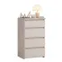 Kaszmirowa minimalistyczna komoda z 4 szufladami - Verris 4X