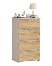 Nowoczesna komoda z szufladami kaszmir dąb artisan - Verris 4X w sklepie Edinos.pl