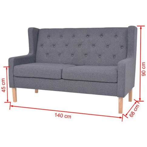 Szczegółowe zdjęcie nr 6 produktu Dwuosobowa sofa Faselo 2G - szara