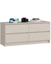 Kaszmirowa niska komoda z 4 szufladami - Verris 7X w sklepie Edinos.pl