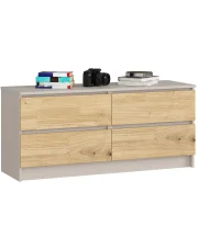 Komoda z 4 szufladami dąb artisan + kaszmir Verris 7X w sklepie Edinos.pl