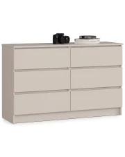 Kaszmirowa komoda z 6 szufladami Wiki 3X w sklepie Edinos.pl