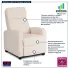 Kremowy fotel Gionni 3X boucle