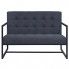 Fotografia Zgrabna 2-osobowa sofa Mefir - ciemnoszara z kategorii Tanie kanapy i sofy