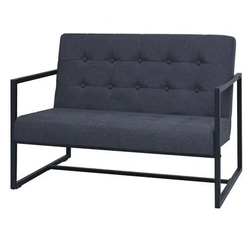 Szczegółowe zdjęcie nr 5 produktu Zgrabna 2-osobowa sofa Aparro - ciemnoszara