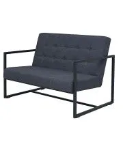 Zgrabna 2-osobowa sofa Mefir - ciemnoszara w sklepie Edinos.pl