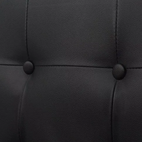 Fotografia Zgrabna 2-osobowa sofa Aparro z ekoskóry - czarna z kategorii Kanapy i sofy