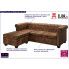 Brązowa sofa z leżanką w stylu Chesterfield, lewostronna - Charlotte 4Q