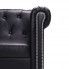 Czarna sofa z leżanką w stylu Chesterfield, lewostronna - Charlotte 4Q