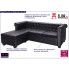 Czarna sofa z leżanką w stylu Chesterfield, lewostronna - Charlotte 4Q