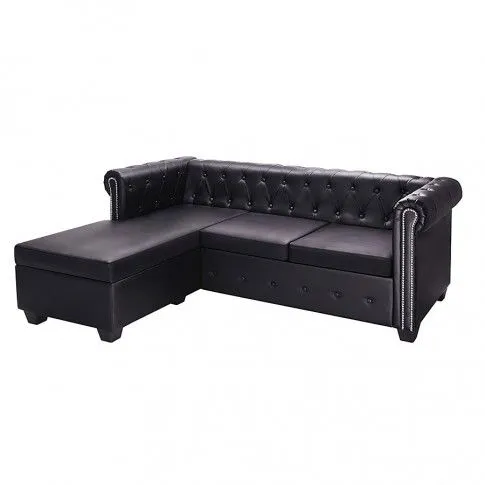 sofa chesterfield charlotte4q lewostronna czarna