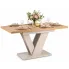 Prostokątny stół rozkładany kaszmir + dąb artisan - Palisso