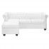 Biała sofa z leżanką w stylu Chesterfield, lewostronna - Charlotte 4Q