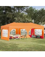 vidaXL Namiot imprezowy rozkładany 575 x 288 x 245 cm pomarańczowy w sklepie Edinos.pl