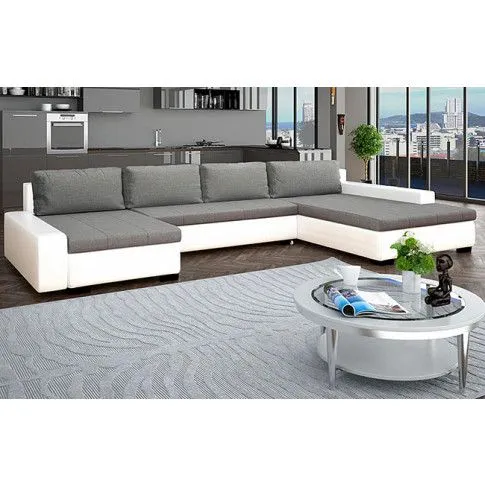 Zdjęcie wieloosobowa modułowa sofa Vioria biało-jasnoszara | Edinos.pl