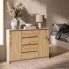 Szczegółowe zdjęcie nr 7 produktu KOMODA K140 2D 4SZ CLP PK KASZMIR / DĄB ARTISAN