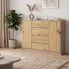 Szczegółowe zdjęcie nr 6 produktu KOMODA K140 2D 4SZ CLP PK KASZMIR / DĄB ARTISAN