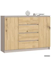 KOMODA K140 2D 4SZ CLP PK KASZMIR / DĄB ARTISAN w sklepie Edinos.pl
