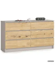 KOMODA K140 6SZ CLP PK KASZMIR / DĄB ARTISAN w sklepie Edinos.pl