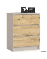 KOMODA K60 3SZ CLP PK KASZMIR / DĄB ARTISAN w sklepie Edinos.pl