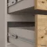 Szczegółowe zdjęcie nr 4 produktu KOMODA K60 3SZ CLP PK KASZMIR / DĄB ARTISAN