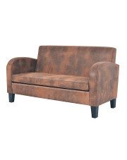 Dwuosobowa sofa Mayor 2X - brązowa w sklepie Edinos.pl