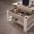 Szczegółowe zdjęcie nr 6 produktu Stolik kawowy z podnoszonym blatem DENVER 92 cm prostokątny z półką Dąb Sonoma białe nogi